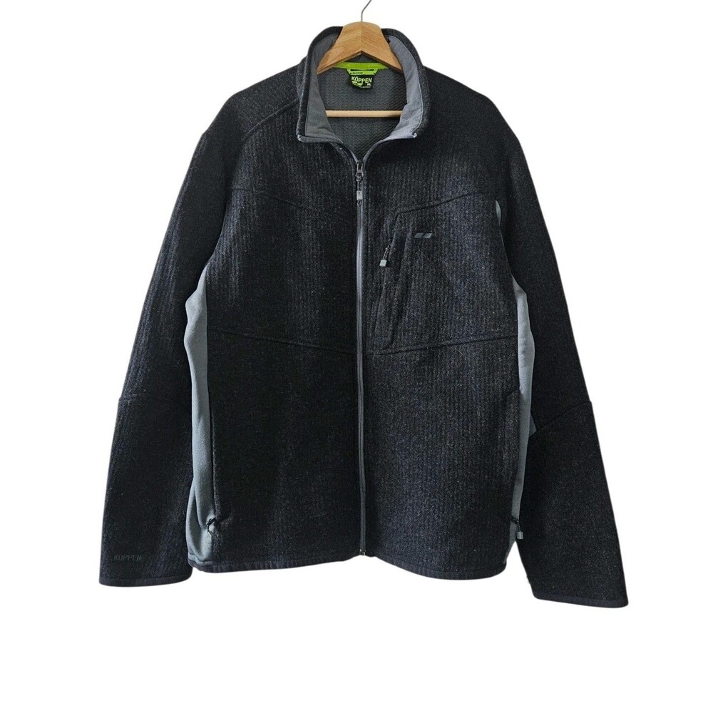 Koppen Mens Wool Blend Full Zip Jacket Size XL